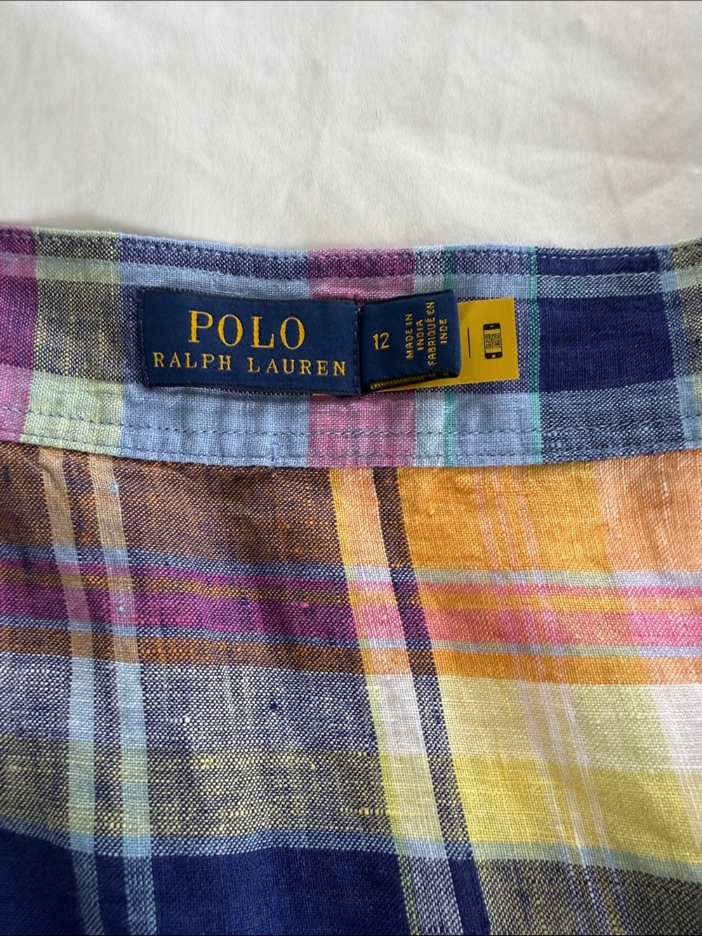 Ralph Lauren Multi-Color Plaid Asymmetrical Ruffle Skirt - Picture 2 of 4